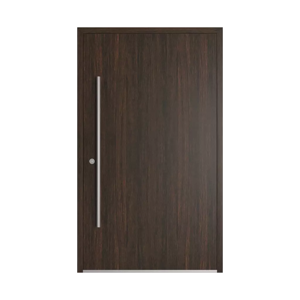 Dark oak entry-doors models-of-door-fillings dindecor 6124-pwz  