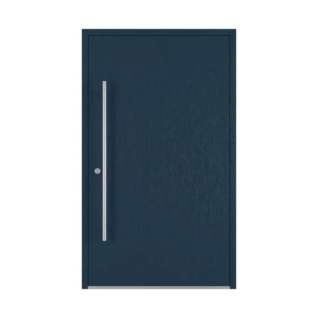 Steel blue entry-doors models-of-door-fillings dindecor 6031-pvc  