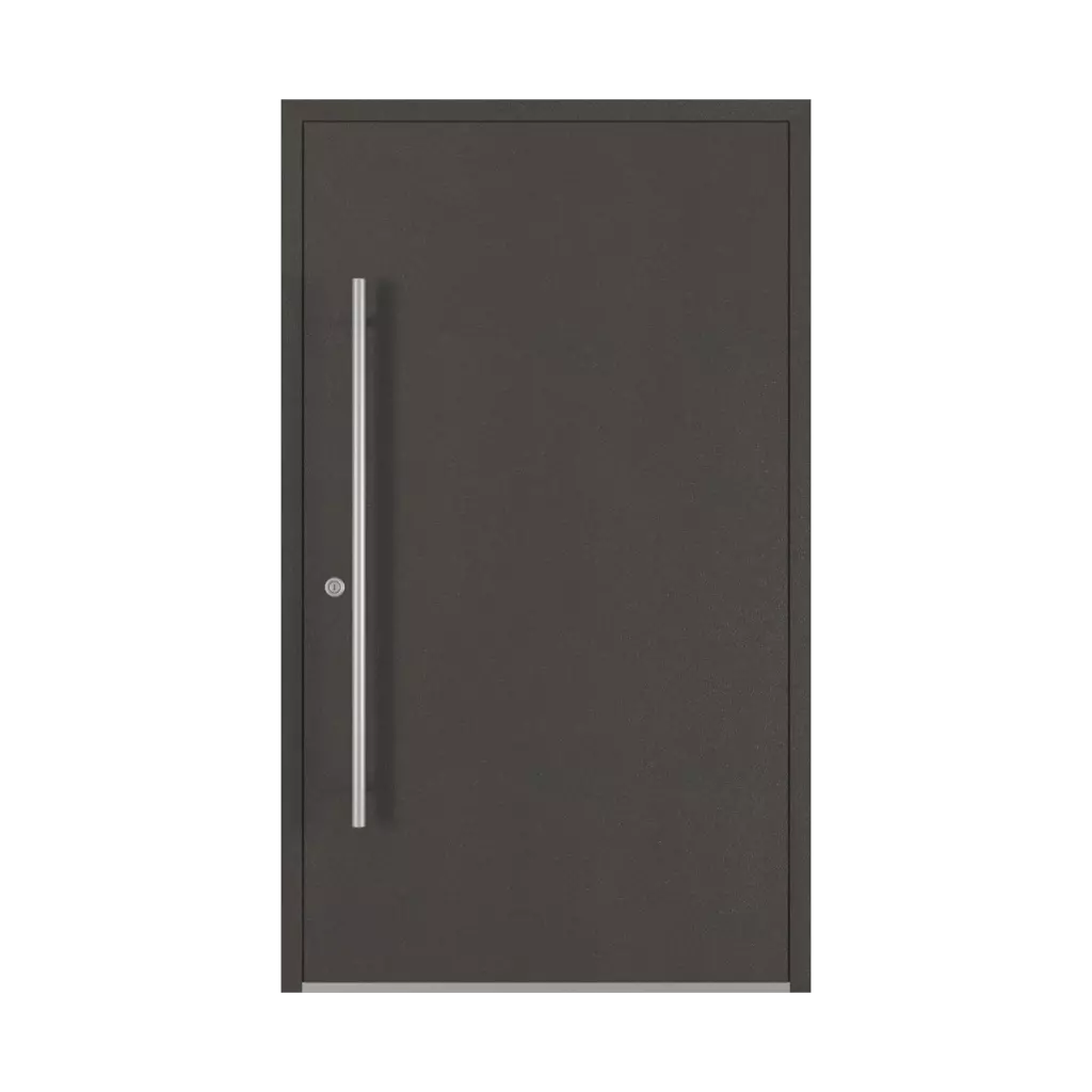 Umber gray aludec entry-doors models-of-door-fillings dindecor model-6109  