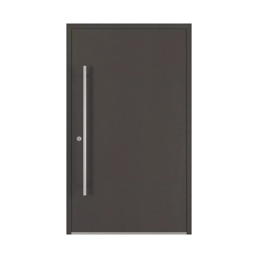 Umber gray aludec entry-doors models-of-door-fillings dindecor 6132-black  