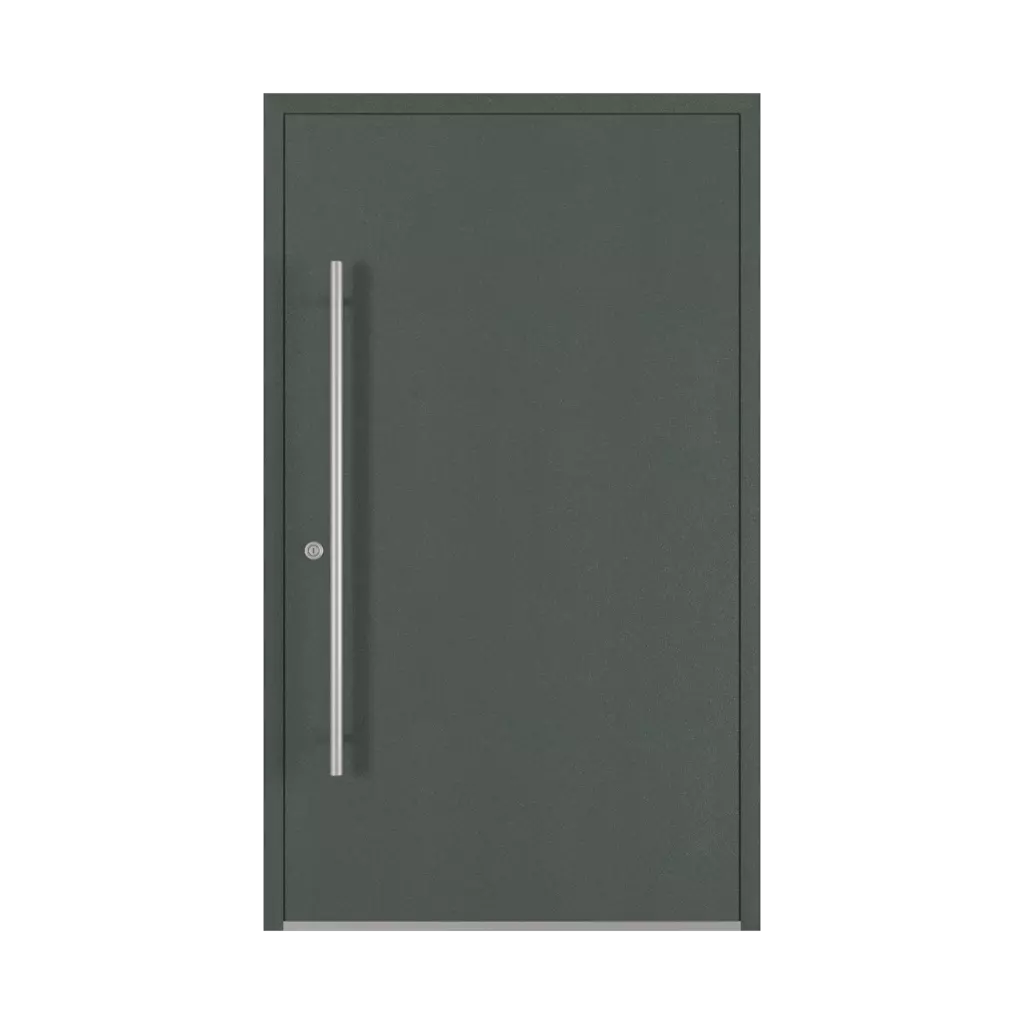 Aludec gray basalt entry-doors models-of-door-fillings dindecor 1401-pvc-black  