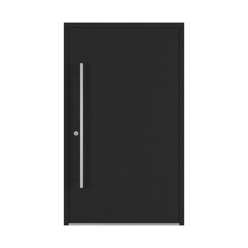 Dark graphite entry-doors models-of-door-fillings dindecor sk06-beton  