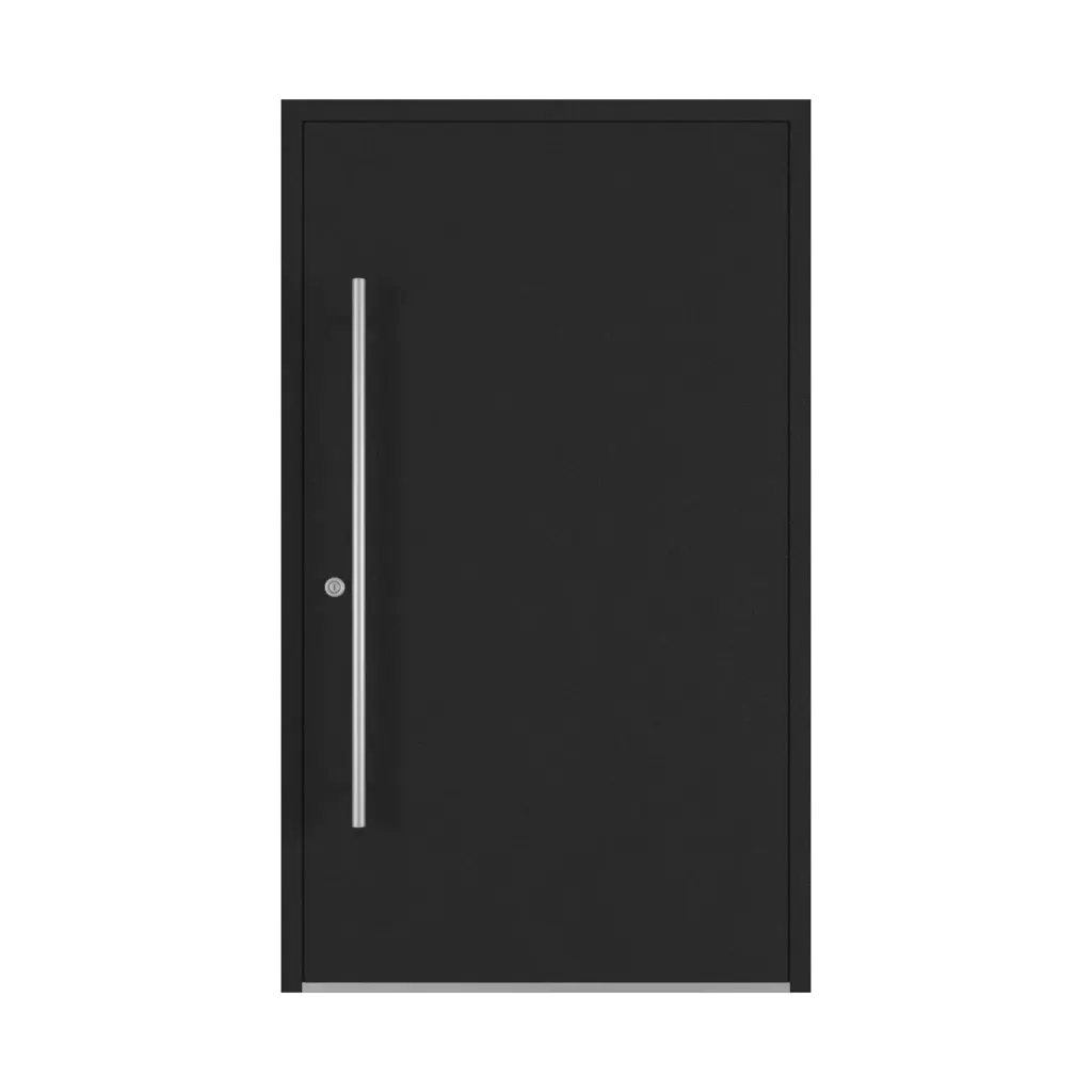 Dark graphite entry-doors models-of-door-fillings dindecor 6026-pvc  