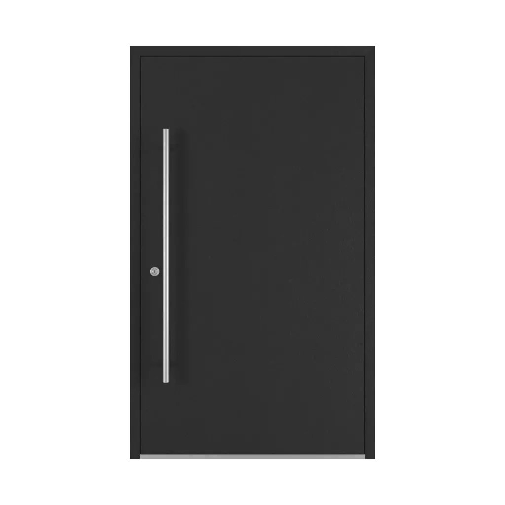 Jet black aludec entry-doors models-of-door-fillings dindecor model-6123  