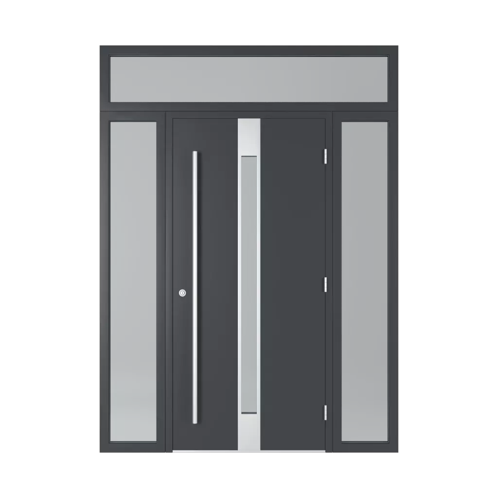 Door with glass transom entry-doors models-of-door-fillings dindecor model-6106  