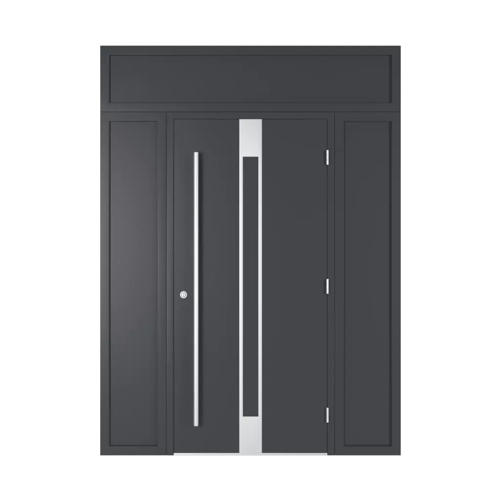 Door with full transom entry-doors models-of-door-fillings dindecor sk01-beton  