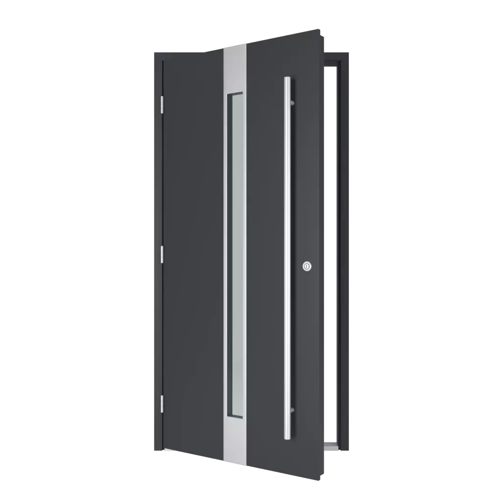 The left one opens outwards entry-doors models-of-door-fillings adezo astana  