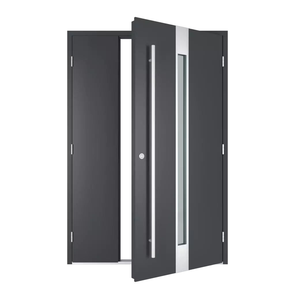 The right one opens outwards entry-doors models-of-door-fillings dindecor sk01-beton  