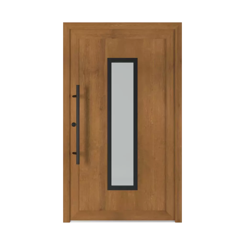 6002 Black PVC entry-doors types-of-door-fillings one-sided-overlay-filling 