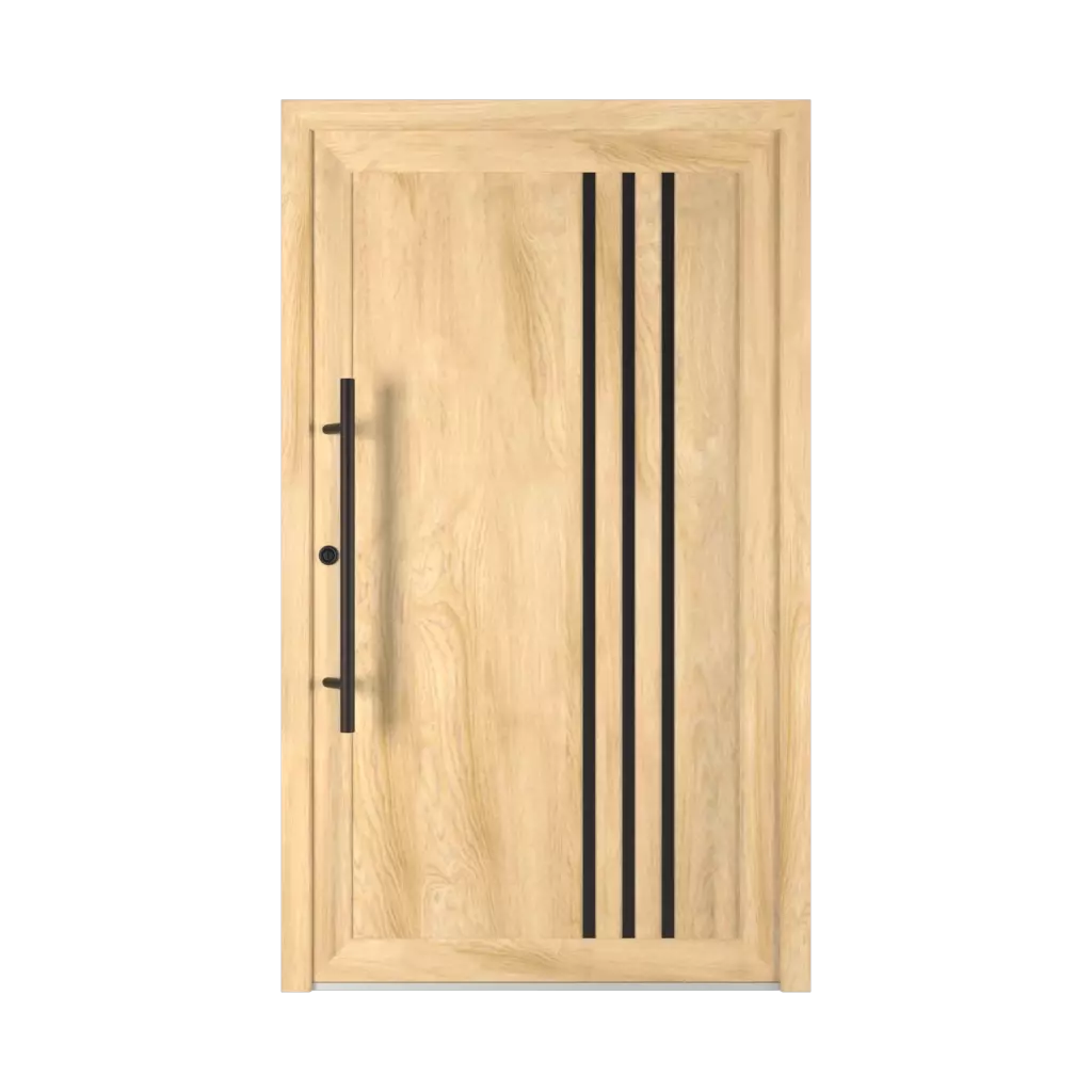 6029 PVC Black entry-doors types-of-door-fillings one-sided-overlay-filling 