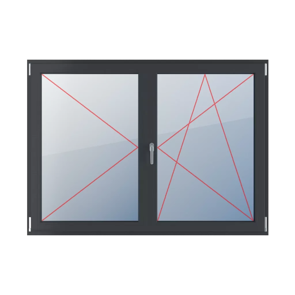 Left turn, movable mullion, right turn-tilt windows types-of-windows double-leaf horizontal-50-50-symmetrical-division-with-a-movable-post  