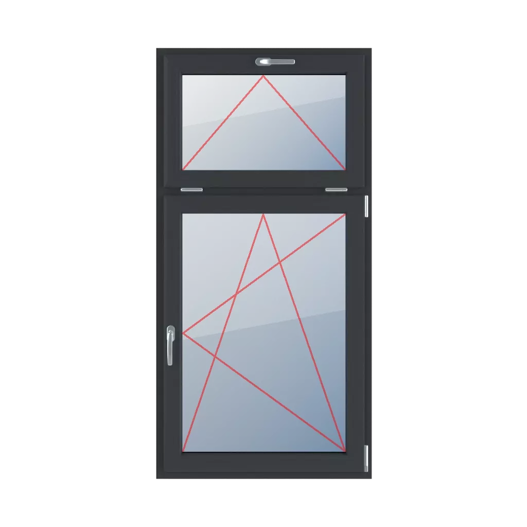 Tilt with a handle at the top, tilt and turn right windows types-of-windows double-leaf vertical-asymmetric-division-30-70  