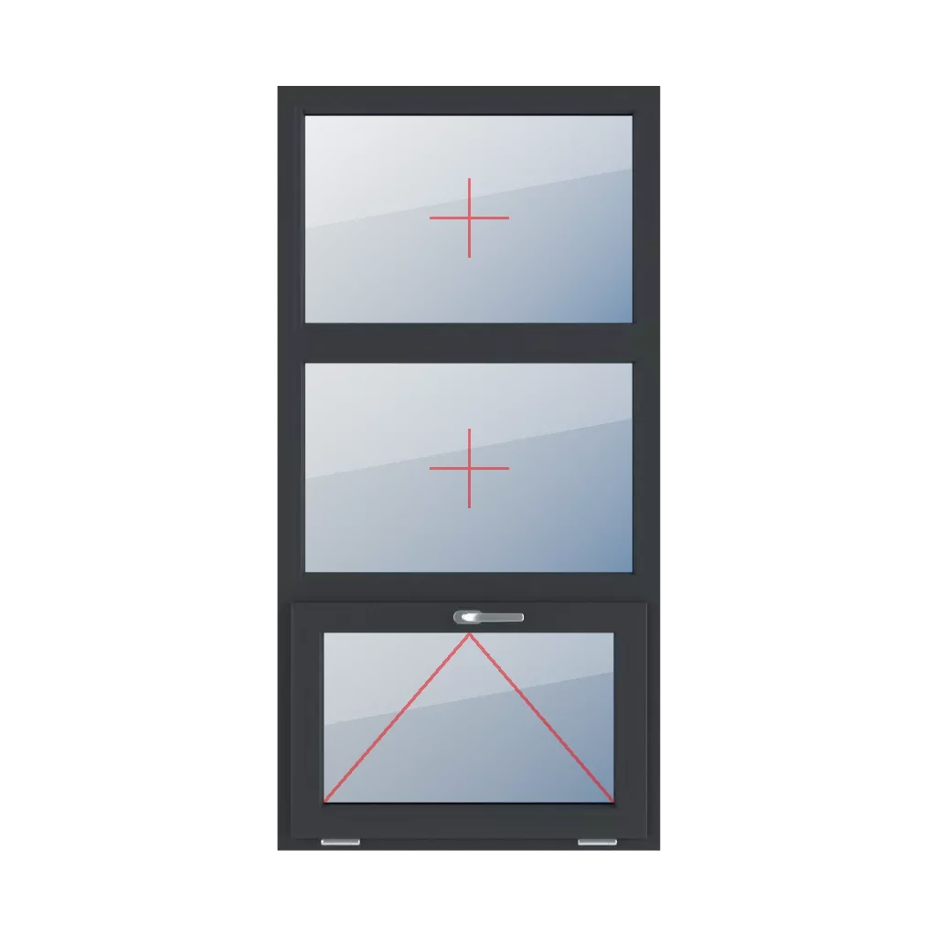 Permanent glazing in the frame, tiltable with a handle at the top windows types-of-windows triple-leaf vertical-symmetrical-division-33-33-33 permanent-glazing-in-the-frame-tiltable-with-a-handle-at-the-top 