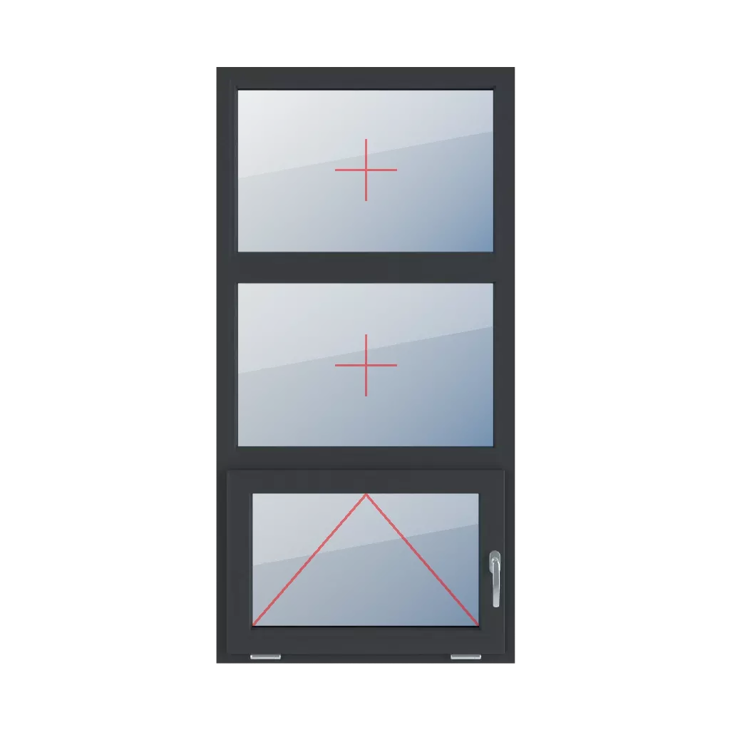 Permanent glazing in the frame, tilting with a handle on the right side windows types-of-windows triple-leaf vertical-symmetrical-division-33-33-33 permanent-glazing-in-the-frame-tilting-with-a-handle-on-the-right-side 