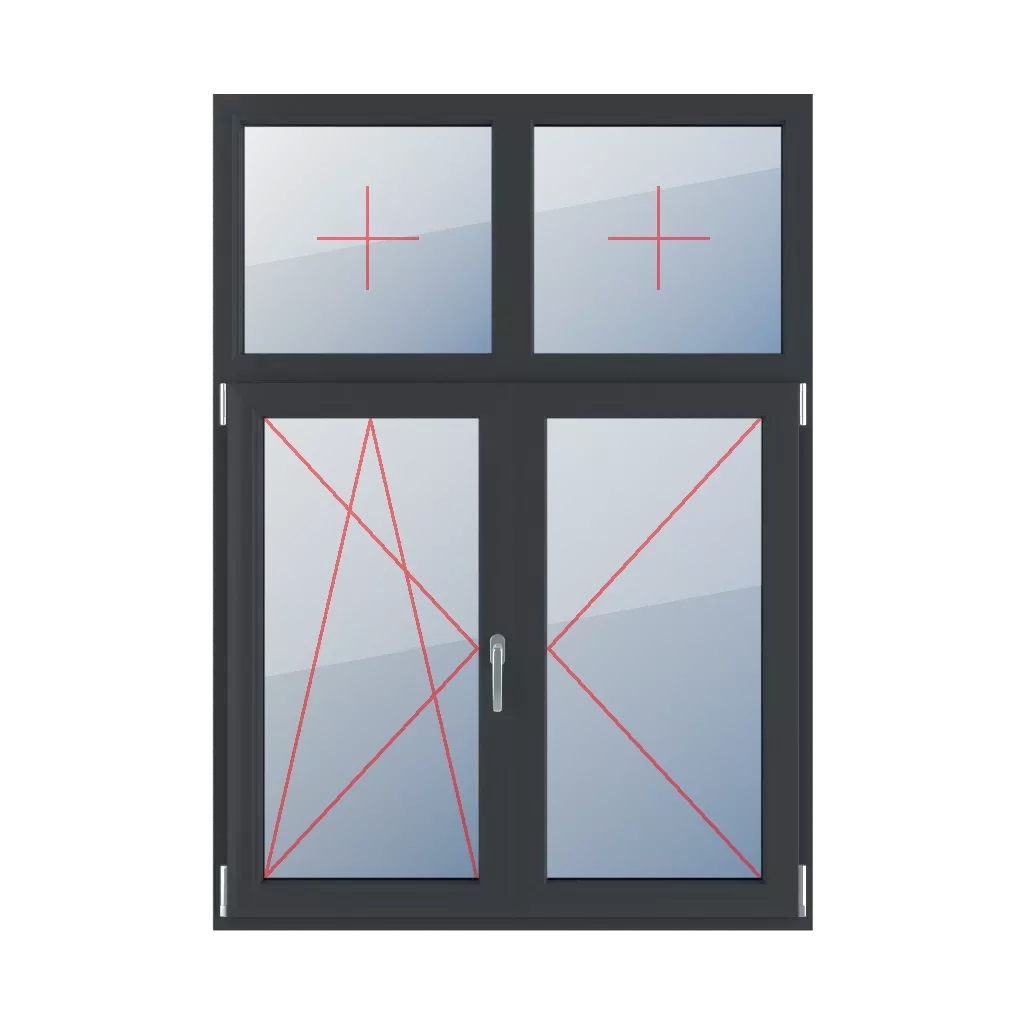Fixed glazing in the frame, left-tilt and turn glazing, movable mullion, right-hand turn windows types-of-windows four-leaf vertical-asymmetric-division-30-70-with-a-movable-mullion fixed-glazing-in-the-frame-left-tilt-and-turn-glazing-movable-mullion-right-hand-turn-2 