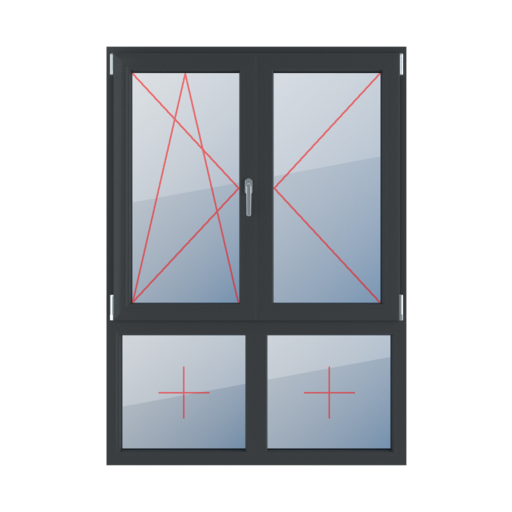 Left-hand turn-tilt, right-hand turn, movable mullion, fixed glazing in the frame windows types-of-windows four-leaf 70-30-vertical-asymmetrical-division-with-a-movable-mullion left-hand-turn-tilt-right-hand-turn-movable-mullion-fixed-glazing-in-the-frame 