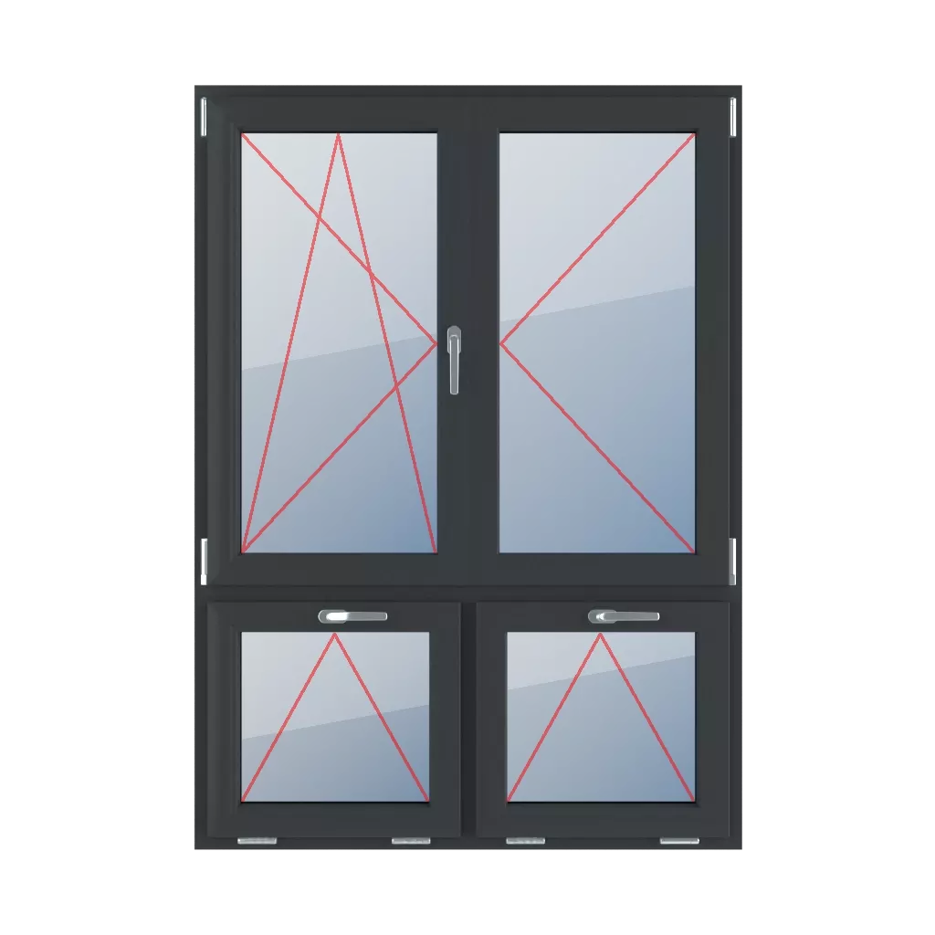 Tilt & turn left, right turn, movable mullion, tilt with a handle at the top windows types-of-windows four-leaf 70-30-vertical-asymmetrical-division-with-a-movable-mullion tilt-turn-left-right-turn-movable-mullion-tilt-with-a-handle-at-the-top-2 