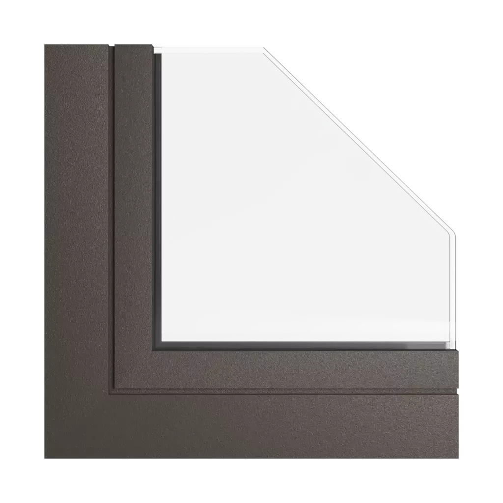 Grey brown matt windows window-color aliplast-colors brown-gray