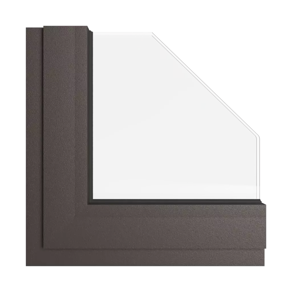 Grey brown matt windows window-color aliplast-colors brown-gray interior