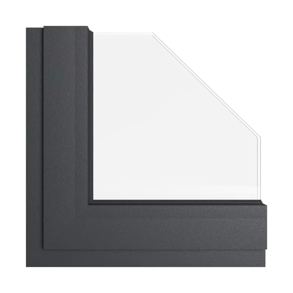 Gray black windows window-color aliplast-colors gray-black interior