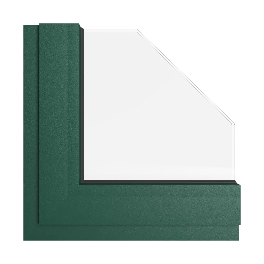 Green moss windows window-color aliplast-colors green-moss interior