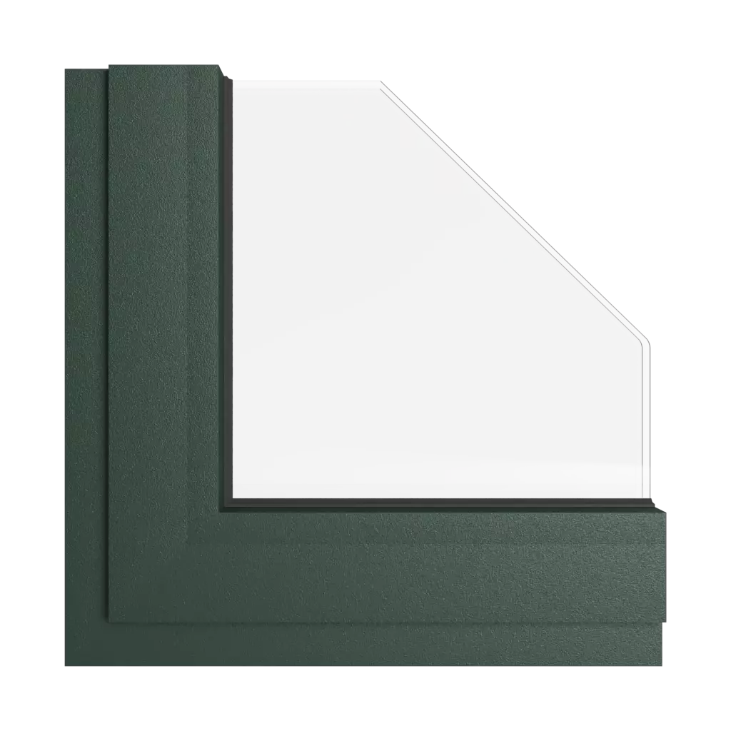 Fir green windows window-color aliplast-colors fir-green interior