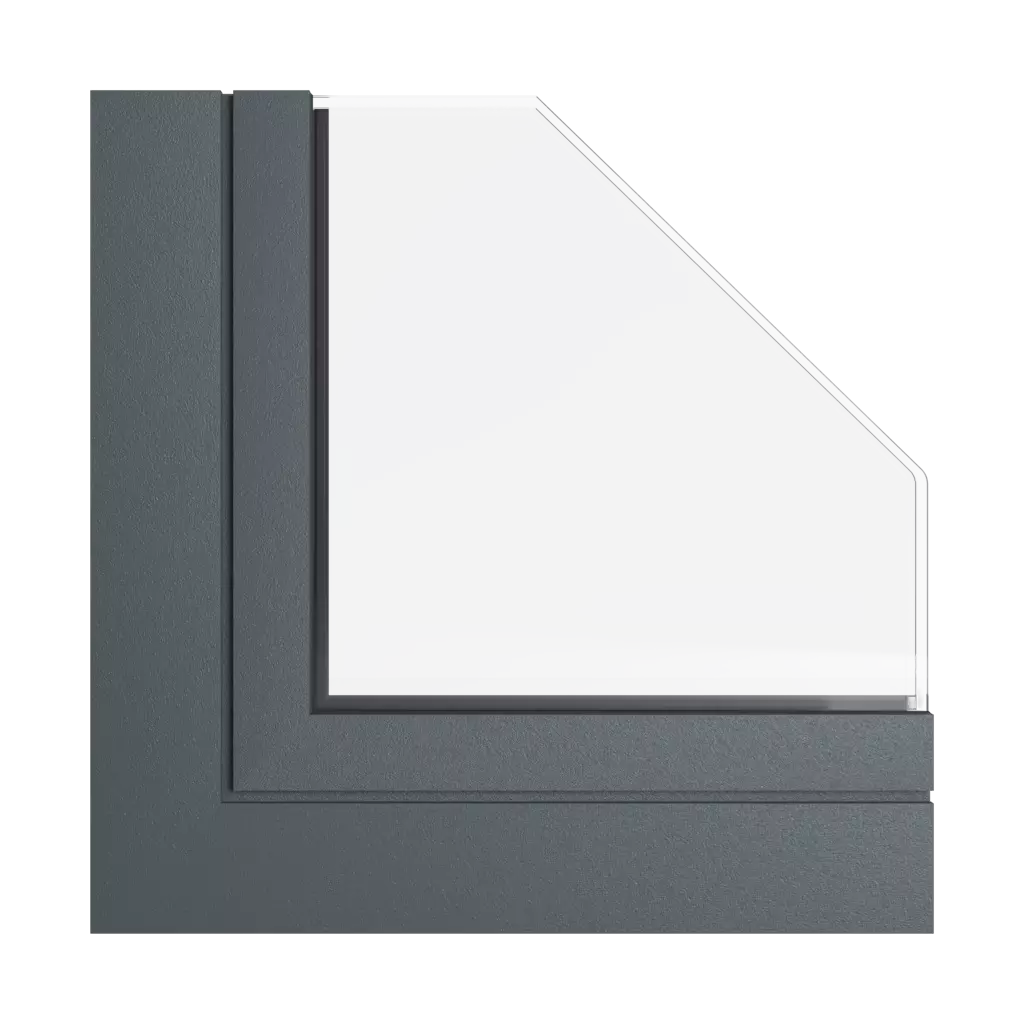 Gray steel tiger windows window-color aliplast-colors