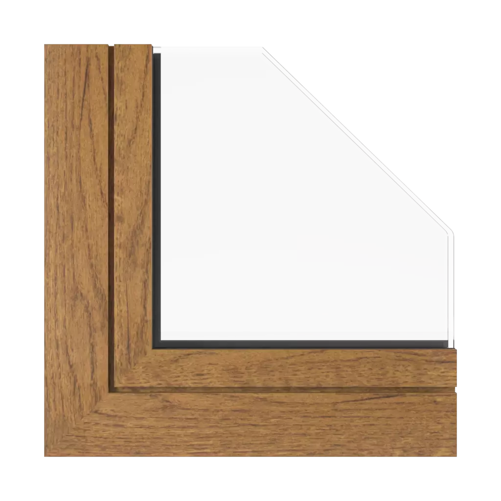 Rustic oak windows window-profiles aluprof mb-86-st