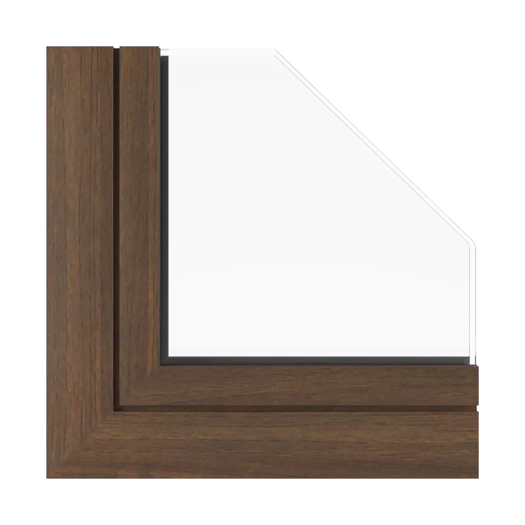 Dark walnut windows window-profiles aluprof mb-sr50n