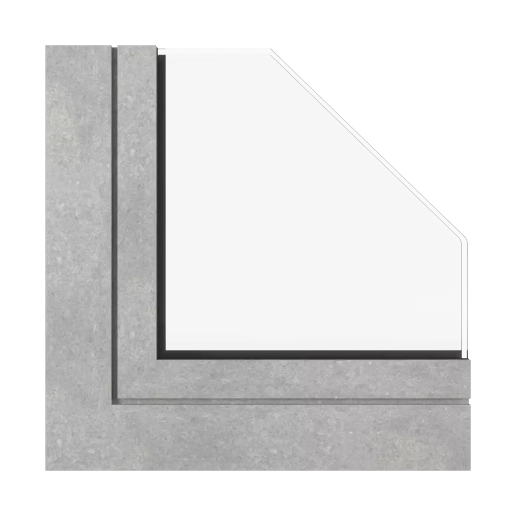 Concrete windows window-profiles aluprof mb-sr50n-efekt