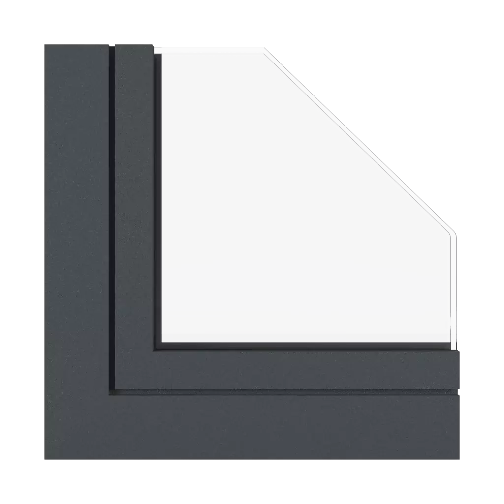 Anthracite gray fine structure windows window-profiles aluprof mb-70