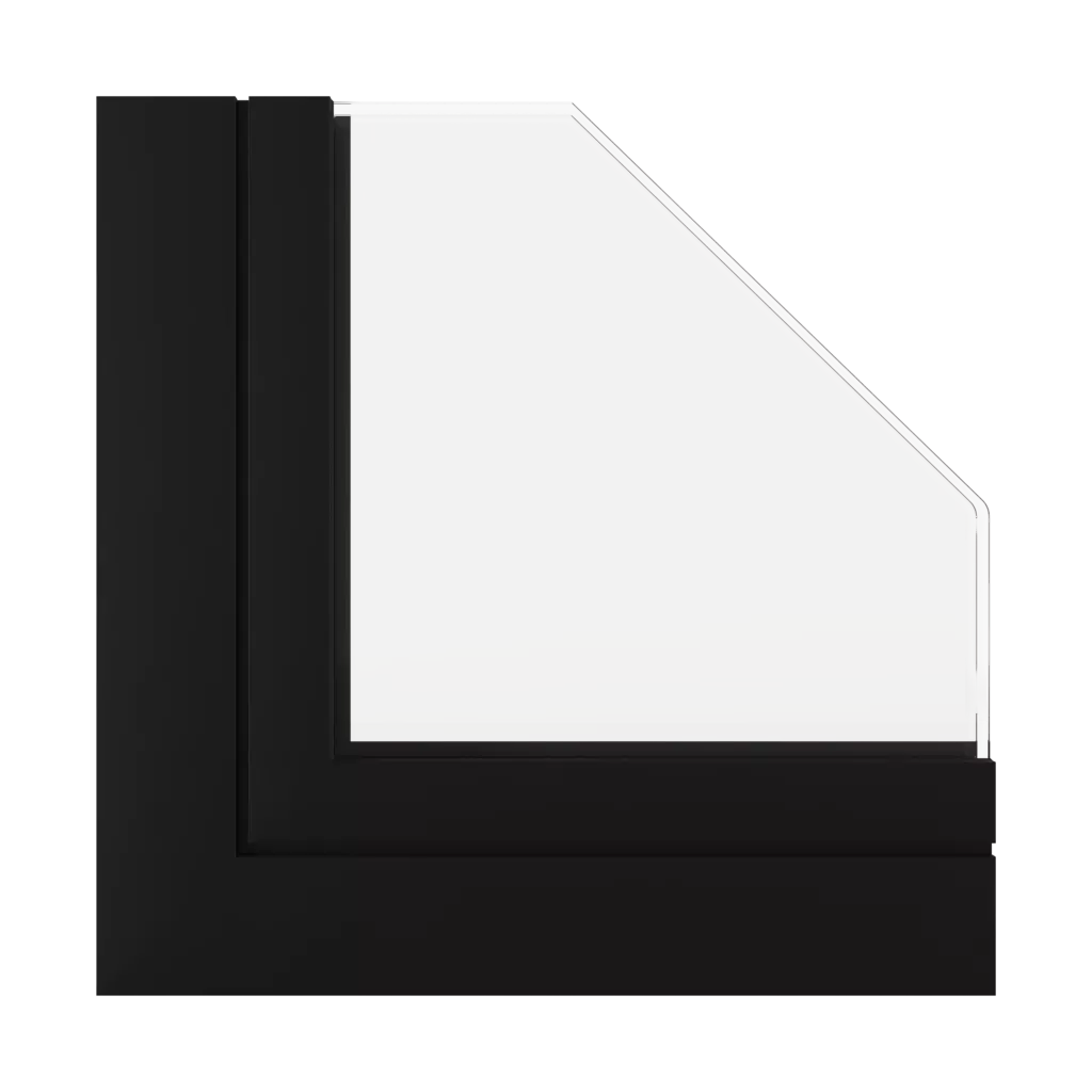 Black matte ✨ windows types-of-windows double-leaf vertical-asymmetric-division-30-70 