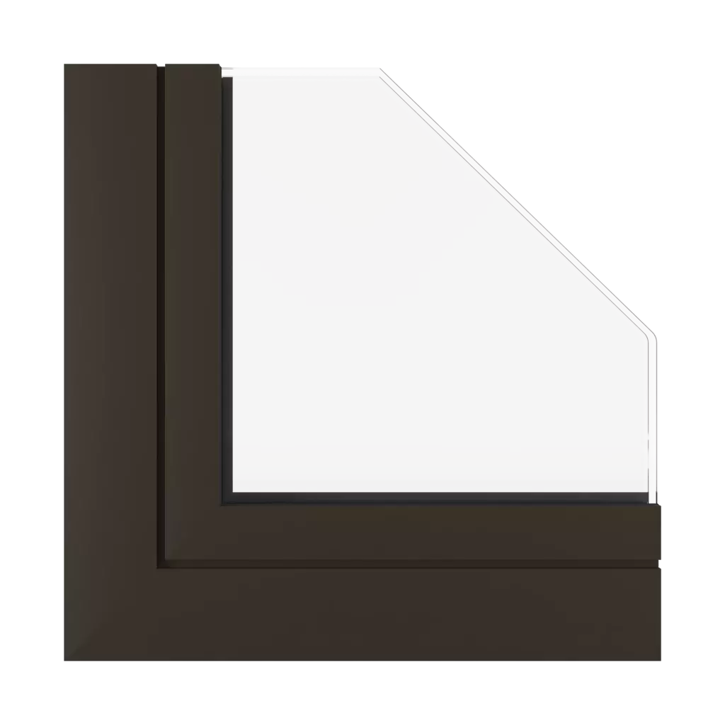 Dark brown SK windows window-profiles aluprof mb-104-passive
