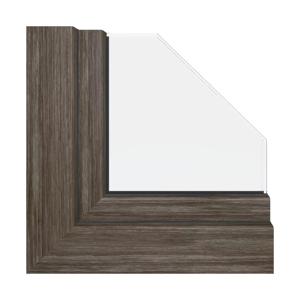Brown sheffield oak windows window-profiles aluplast smart-slide