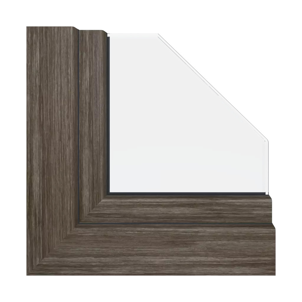 Brown sheffield oak windows window-profiles aluplast hst-85-mm