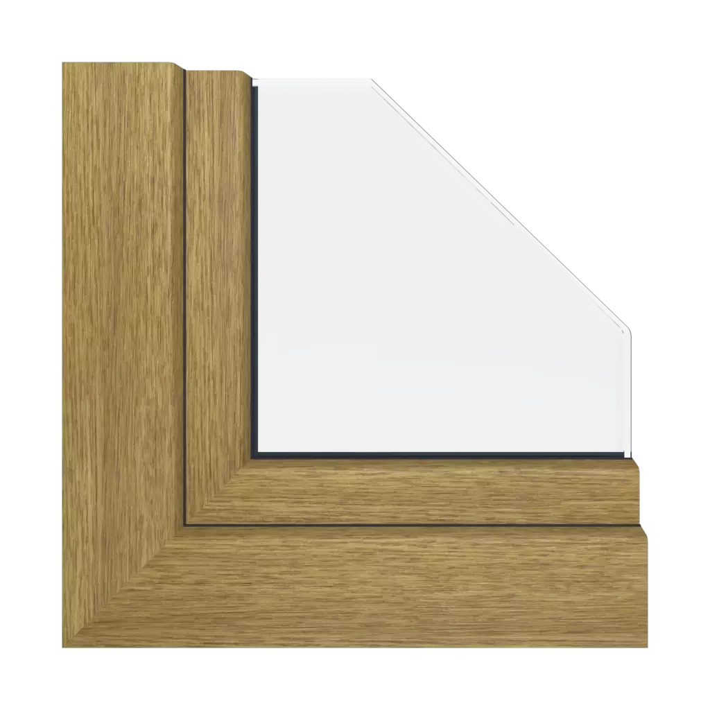 Natural oak windows window-profiles aluplast monoblock