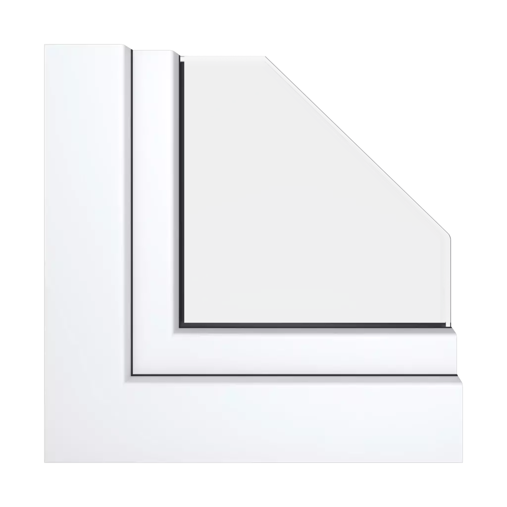 Traffic white aludec windows window-profiles aluplast renovation-profile