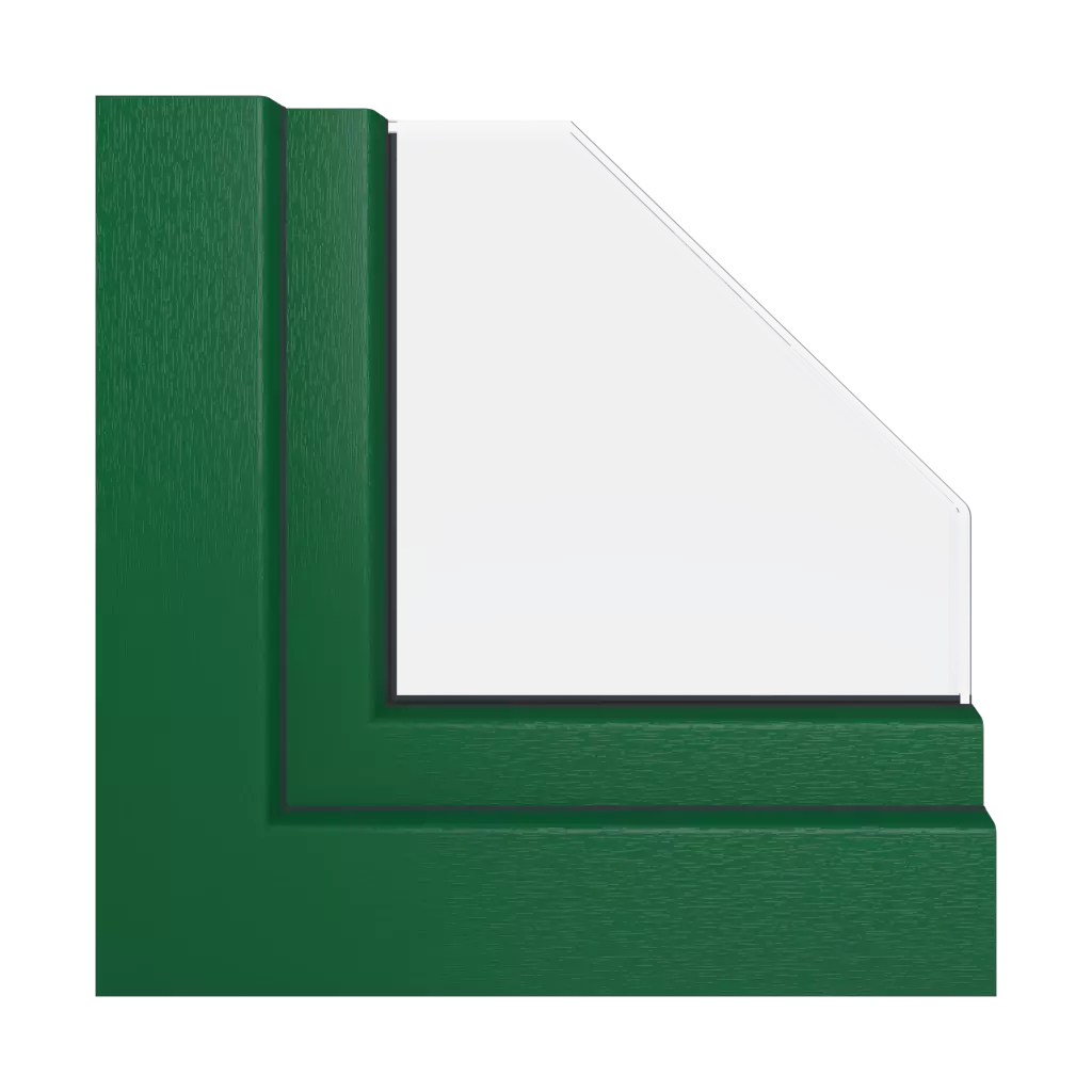 Green windows window-color aluplast-colors green