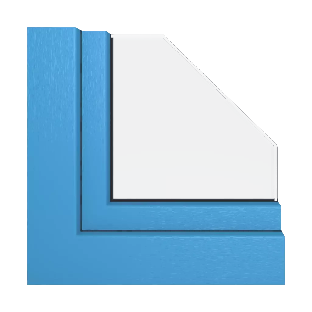Brilliant blue windows window-profiles aluplast renovation-profile
