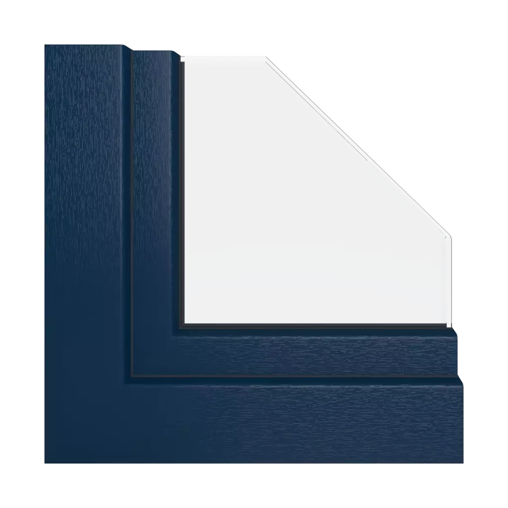 Steel blue windows window-profiles aluplast renovation-profile