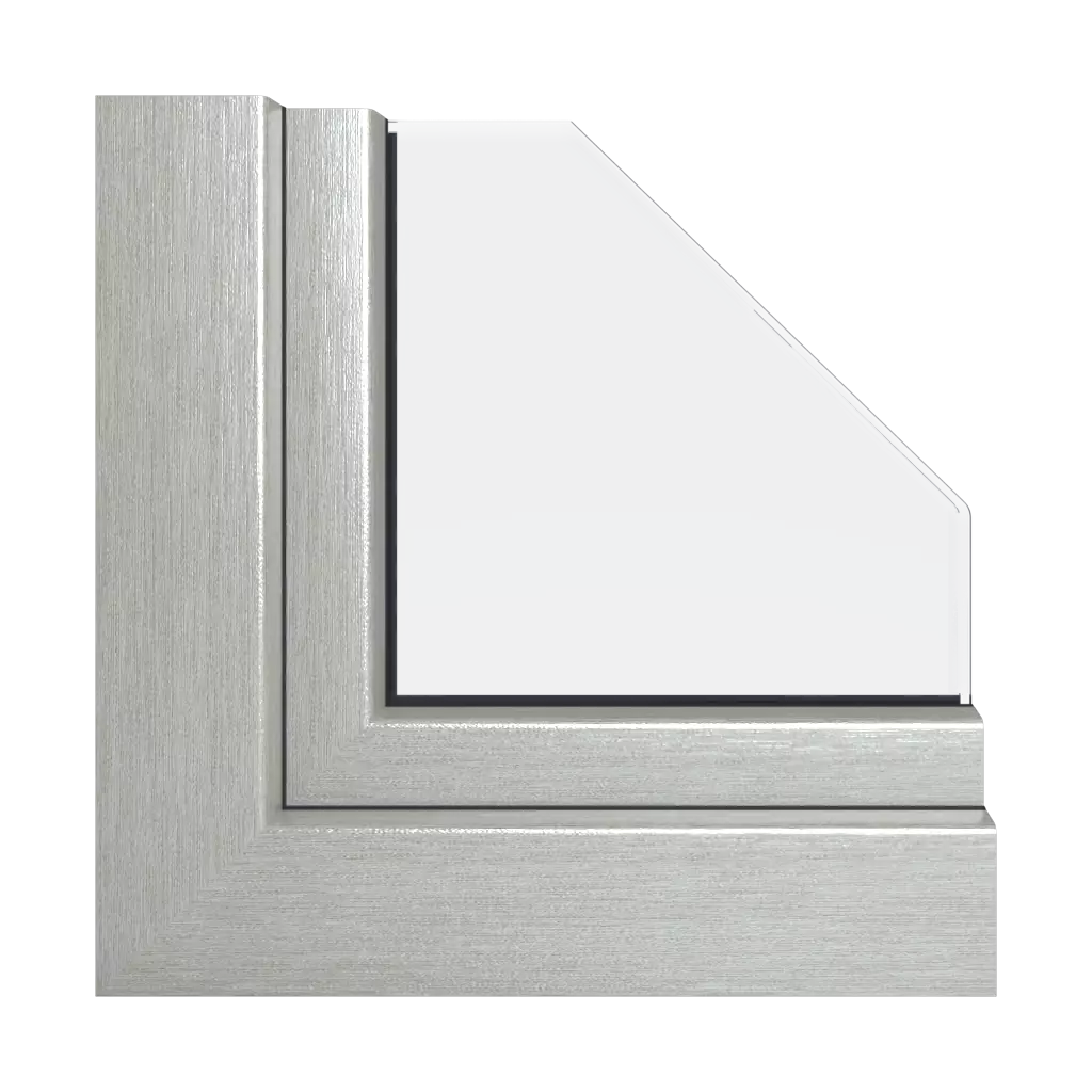 Brushed aluminum windows window-profiles aluplast hst-85-mm