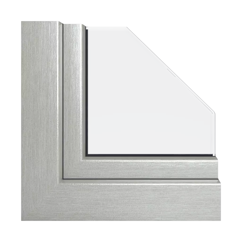 Brushed aluminum windows window-profiles aluplast smart-slide