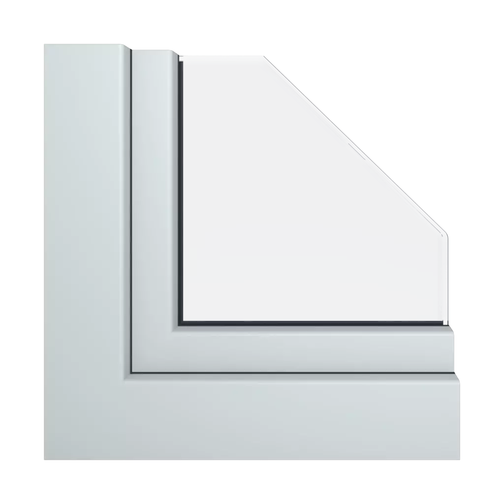 Gray windows window-profiles aluplast hst-85-mm