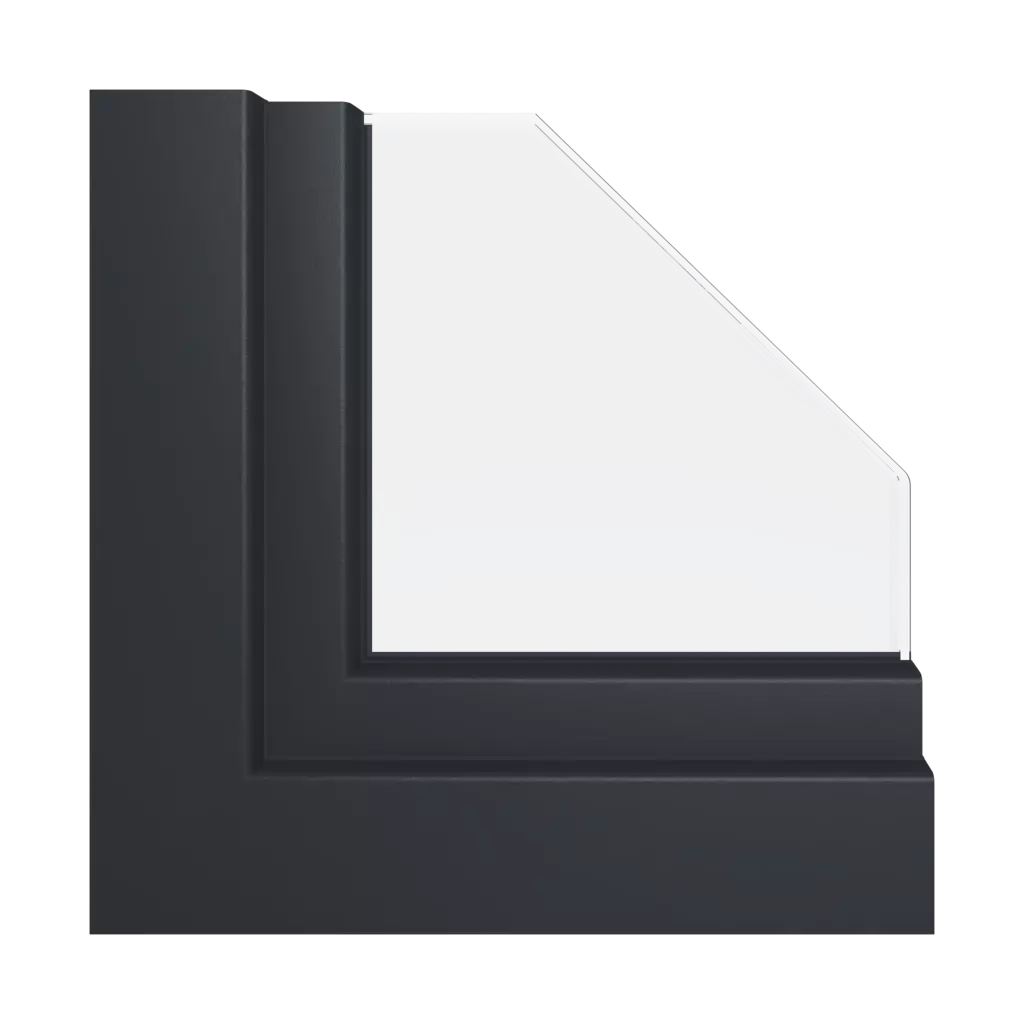 Dark graphite windows window-profiles aluplast hst-85-mm