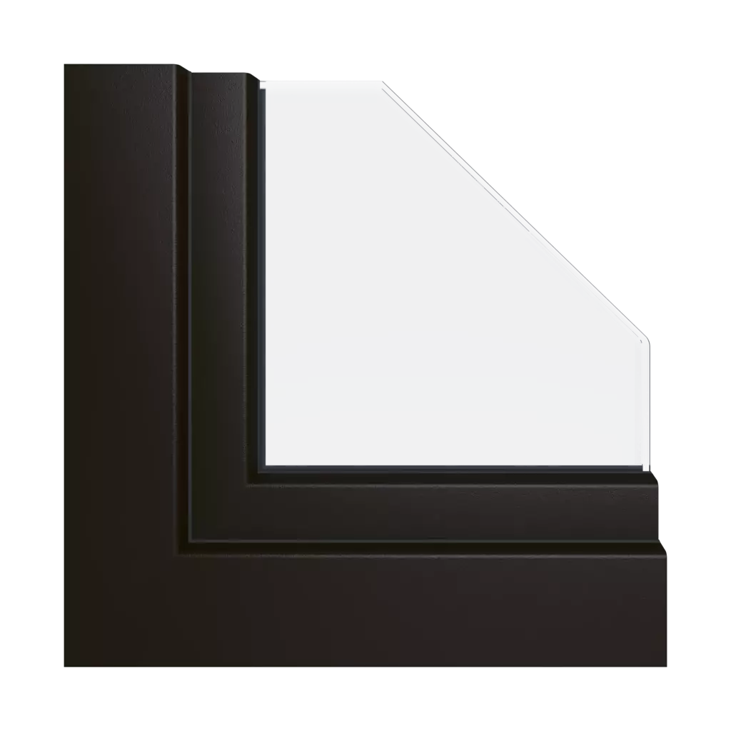 Dark brown matt windows window-color aluplast-colors   