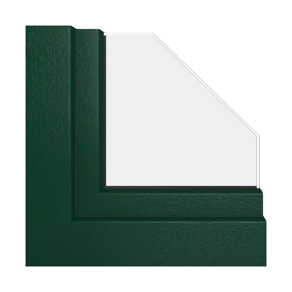 Green moss windows window-color schuco-colors green-moss