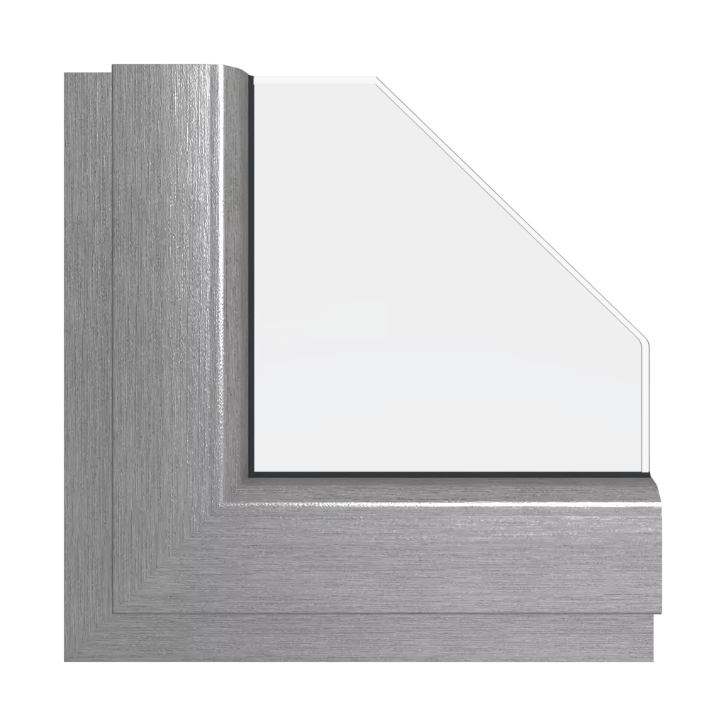 Metbrush aluminium windows window-color schuco-colors brushed-aluminum interior
