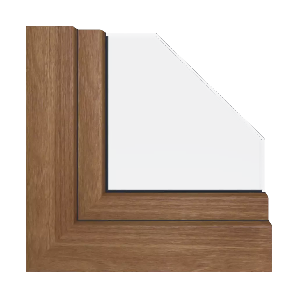 Natural walnut windows window-color gealan-colors natural-walnut