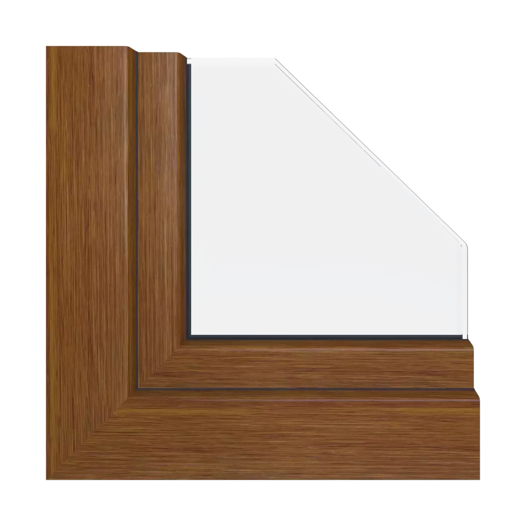 Realwood honey oak windows window-profiles gealan linear