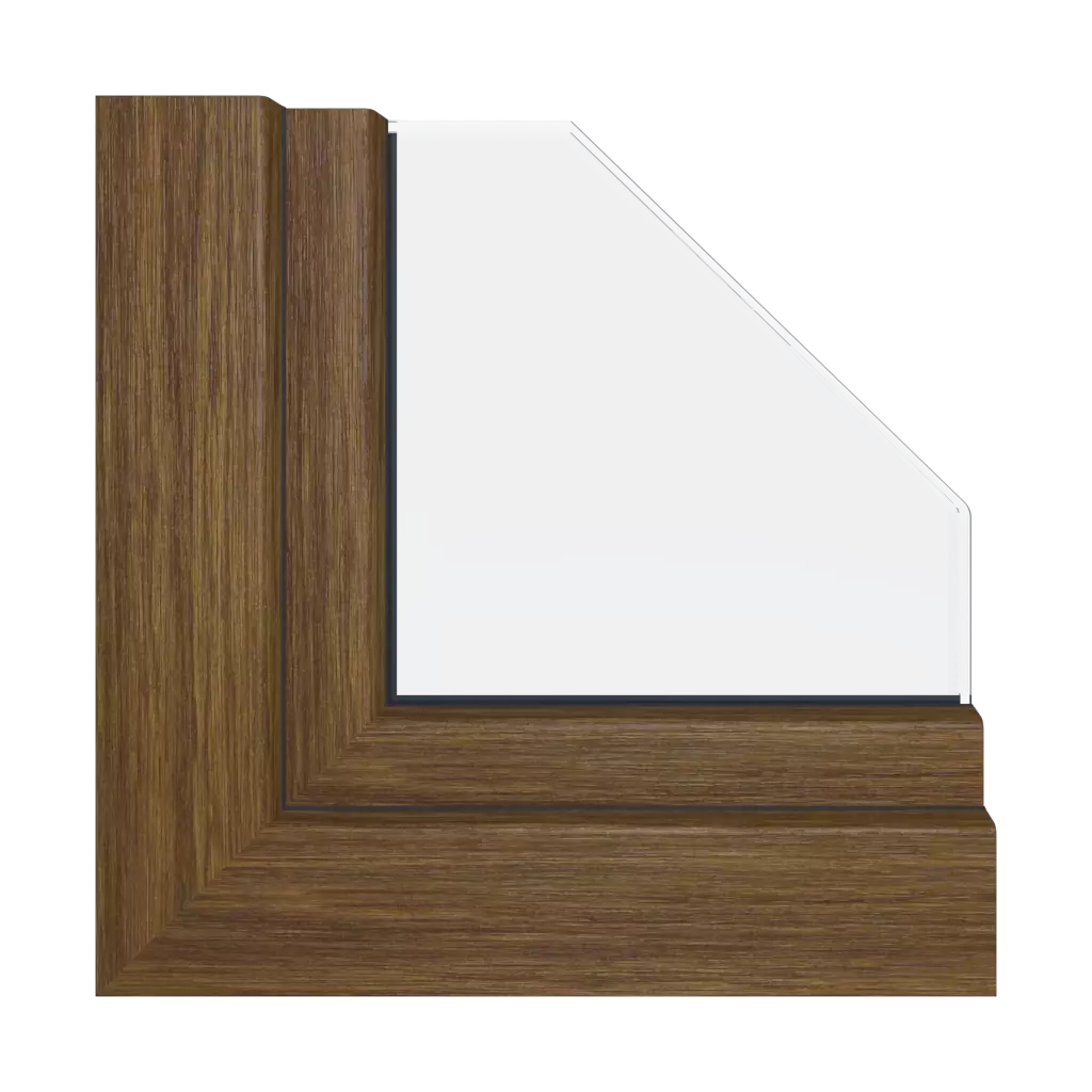 Rustic oak windows window-profiles gealan linear